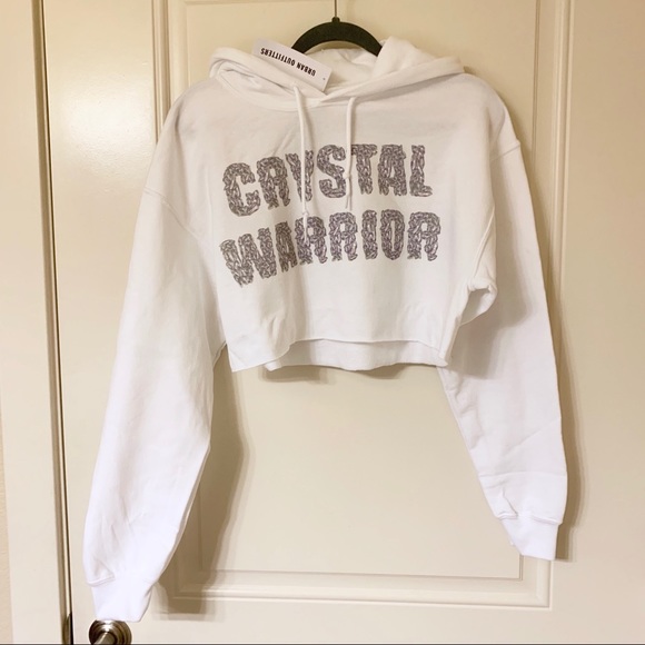 White Crystal Warrior Graphic Pullover Hoodie - Picture 4 of 7